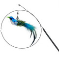 Cat Teaser Bird Toy with Feathers, Bell, and String for Interactive Play